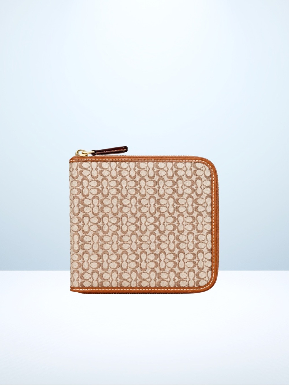 COACH Brown Signature CD Case, NWT